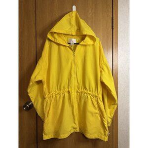 VTG EXPRESS Yellow Active Streetwear Windbreaker Jacket 90s Track Y2k USA MEDIUM